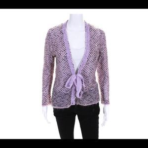 Ingrid Olsen 90s tie cardigan M